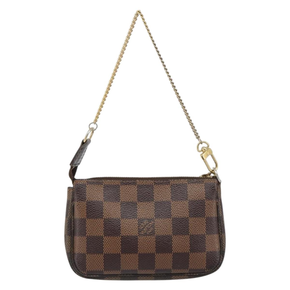 LOUIS VUITTON Damier Ebene T&B Mini Pochette Accessoires N58011 LV Auth 187163A - Jerrillo image 2