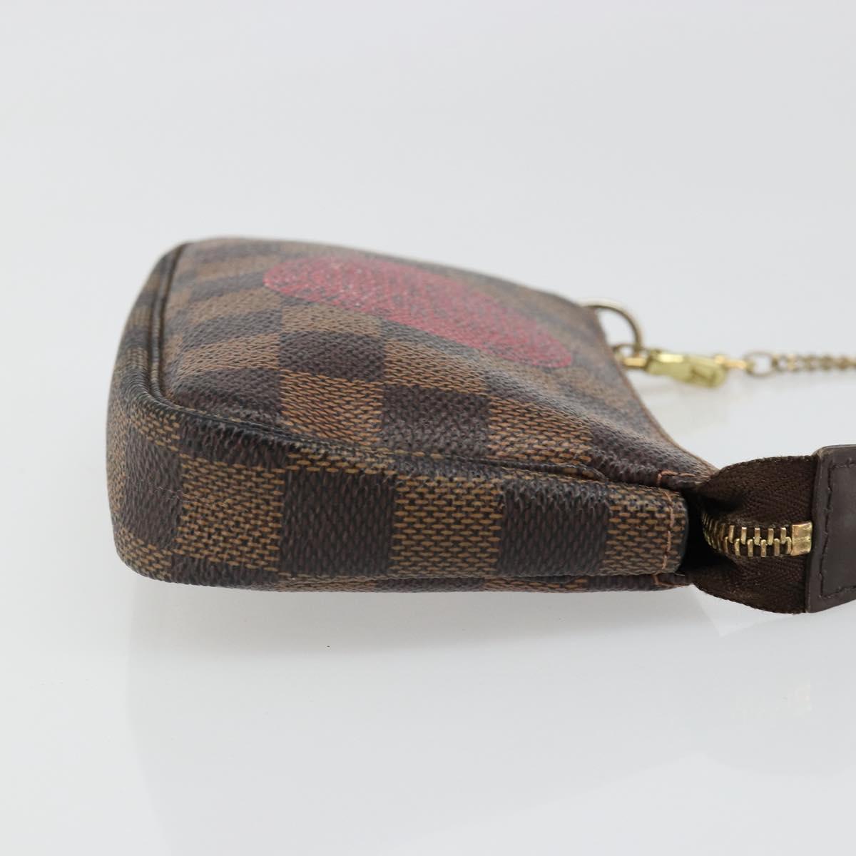 LOUIS VUITTON Damier Ebene T&B Mini Pochette Accessoires N58011 LV Auth 187163A - Jerrillo image 3