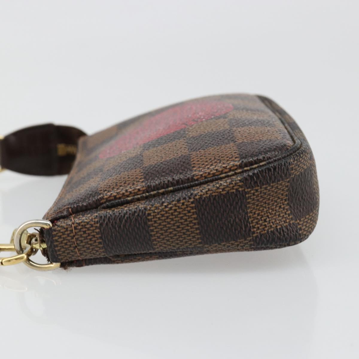 LOUIS VUITTON Damier Ebene T&B Mini Pochette Accessoires N58011 LV Auth 187163A - Jerrillo image 4