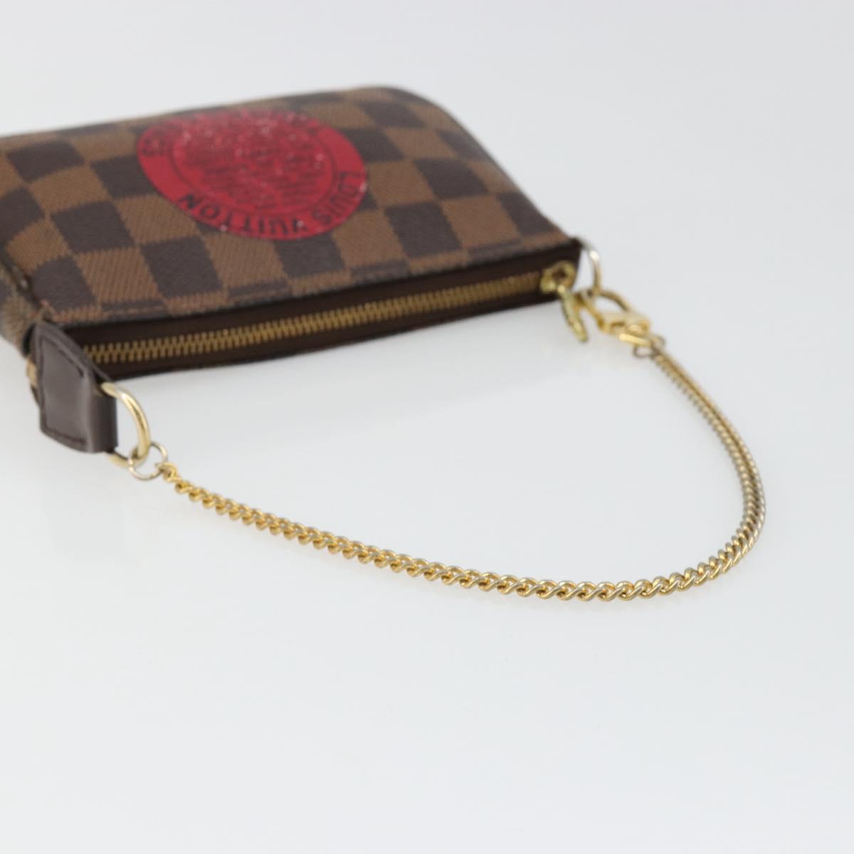 LOUIS VUITTON Damier Ebene T&B Mini Pochette Accessoires N58011 LV Auth 187163A - Jerrillo image 7