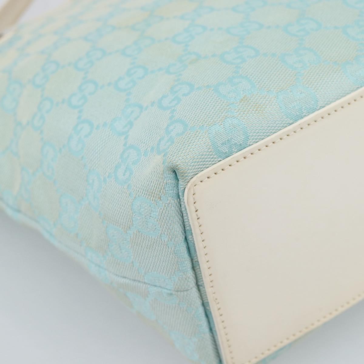 GUCCI GG Canvas Tote Bag Light Blue Gold 002 1099 2404 Auth 187412V - Jerrillo image 9
