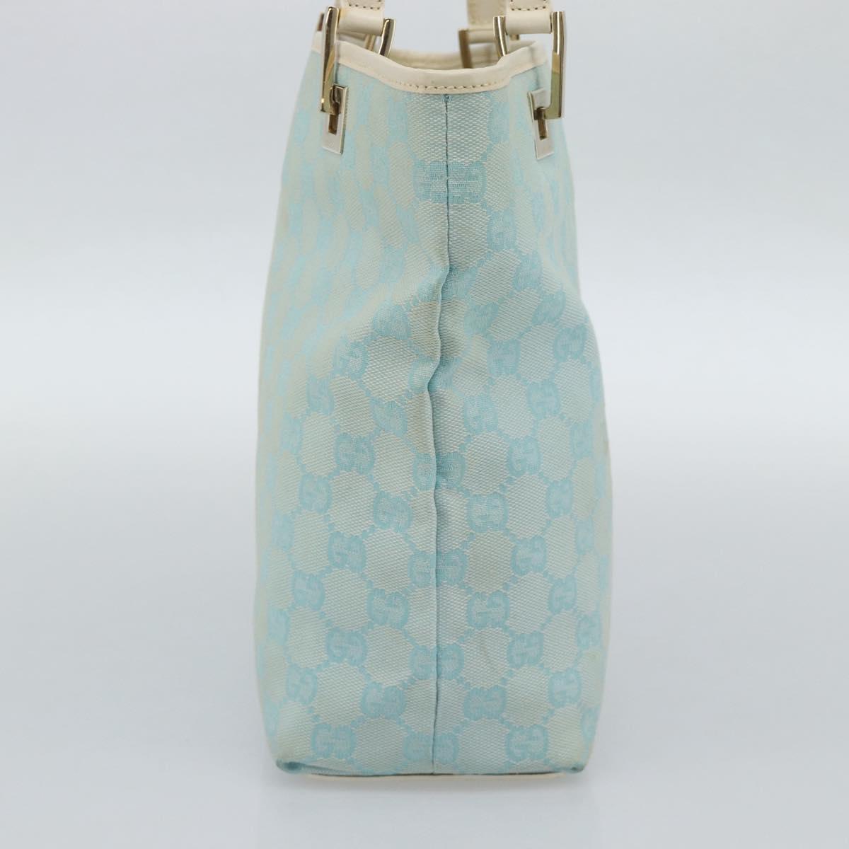GUCCI GG Canvas Tote Bag Light Blue Gold 002 1099 2404 Auth 187412V - Jerrillo image 3