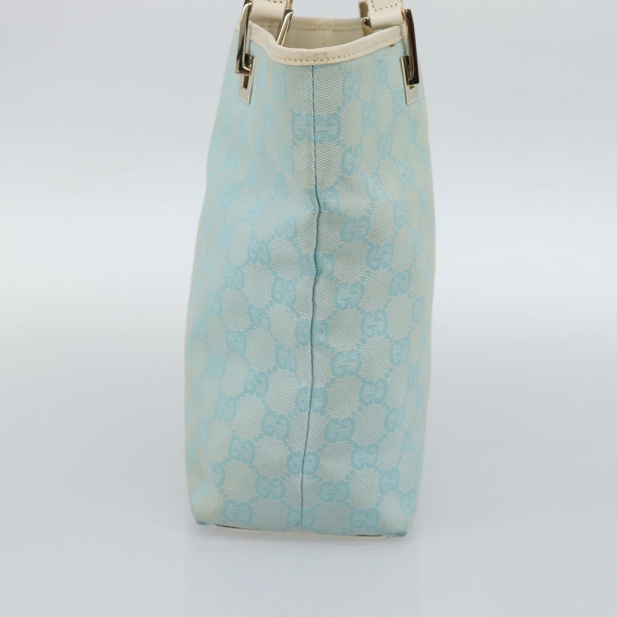 GUCCI GG Canvas Tote Bag Light Blue Gold 002 1099 2404 Auth 187412V - Jerrillo image 4