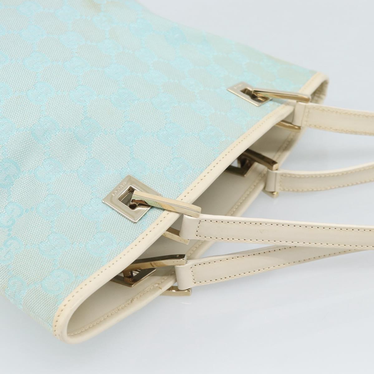 GUCCI GG Canvas Tote Bag Light Blue Gold 002 1099 2404 Auth 187412V - Jerrillo image 6