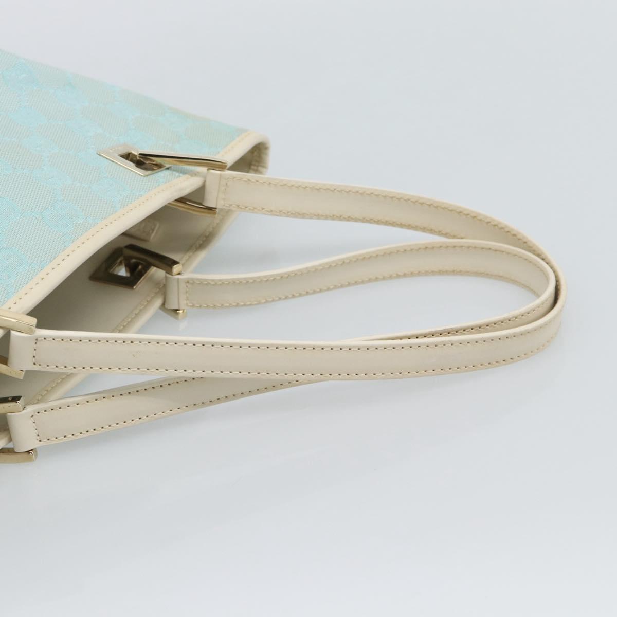 GUCCI GG Canvas Tote Bag Light Blue Gold 002 1099 2404 Auth 187412V - Jerrillo image 7