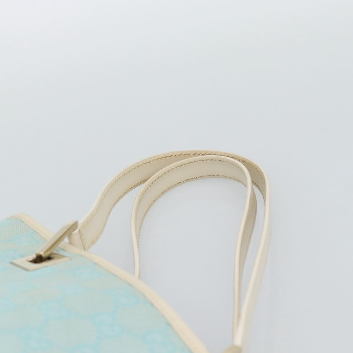 GUCCI GG Canvas Tote Bag Light Blue Gold 002 1099 2404 Auth 187412V - Jerrillo image 8