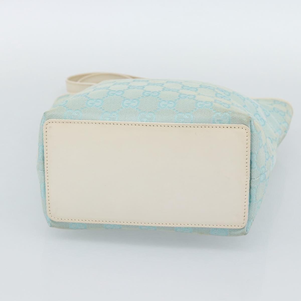 GUCCI GG Canvas Tote Bag Light Blue Gold 002 1099 2404 Auth 187412V - Jerrillo image 5