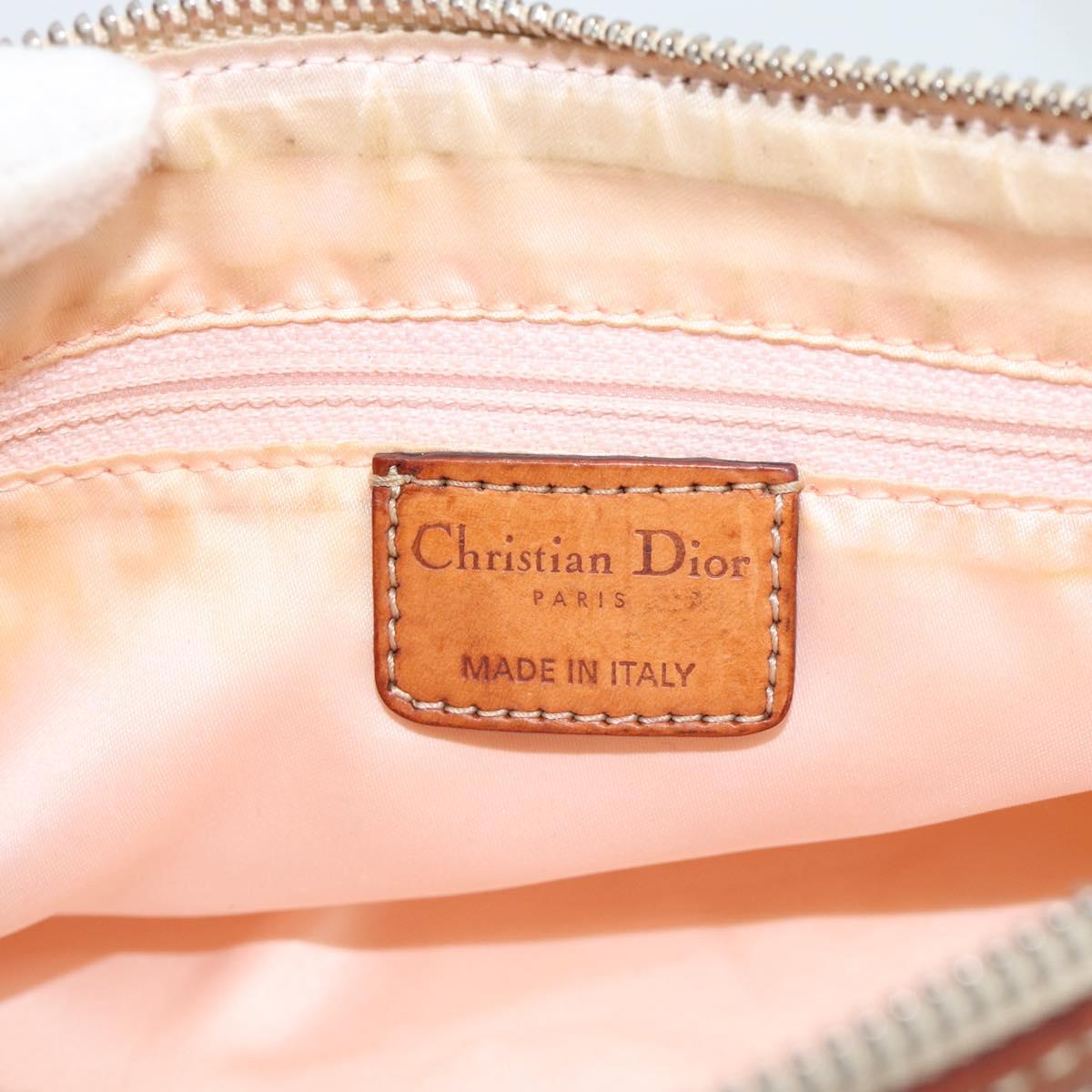 Christian Dior Trotter Canvas Chain Romantic Bag PVC Beige Silver Auth 187607V - Jerrillo image 10