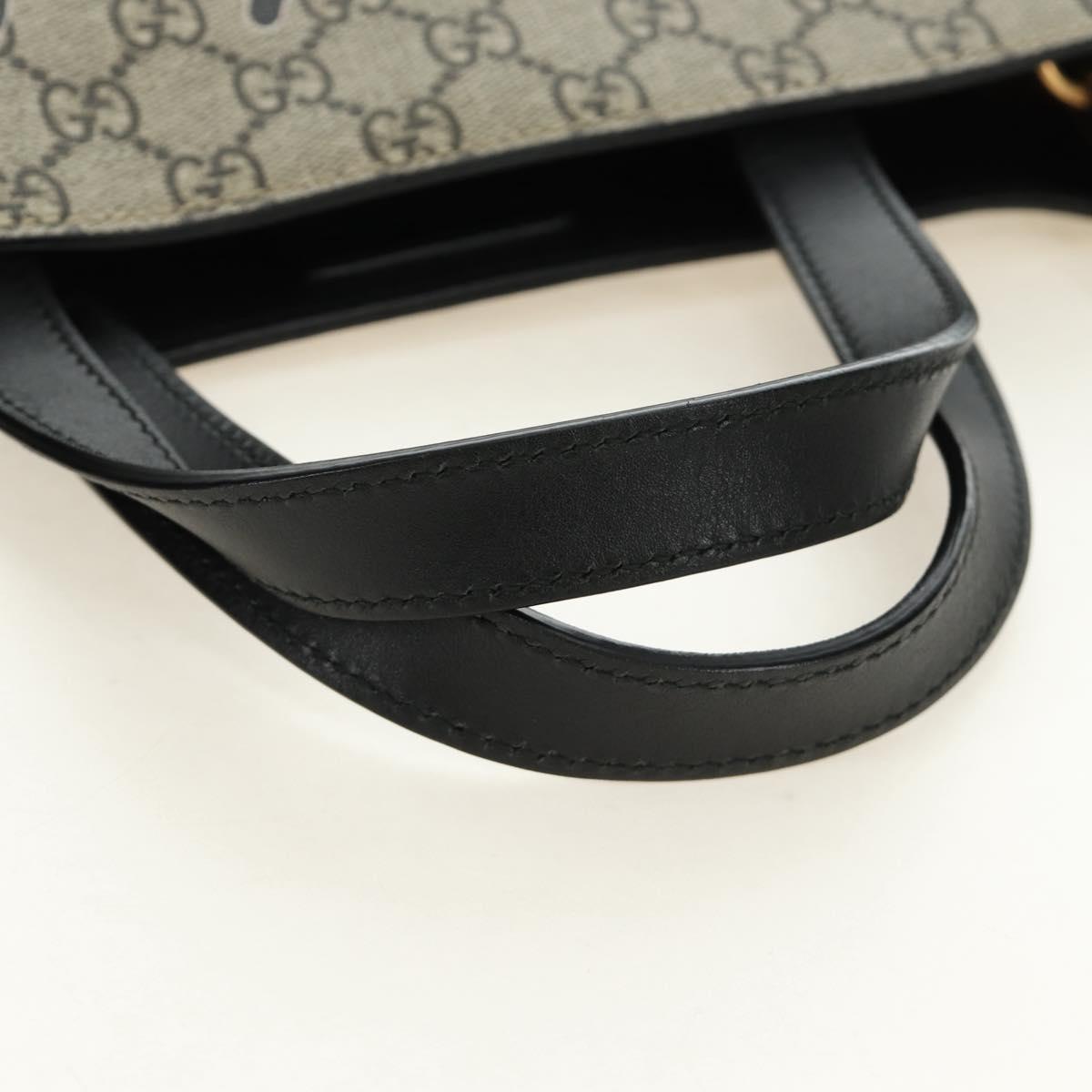 GUCCI GG Supreme Tote Bag PVC 2way Beige Gold 450950 Auth 187728M - Jerrillo image 7