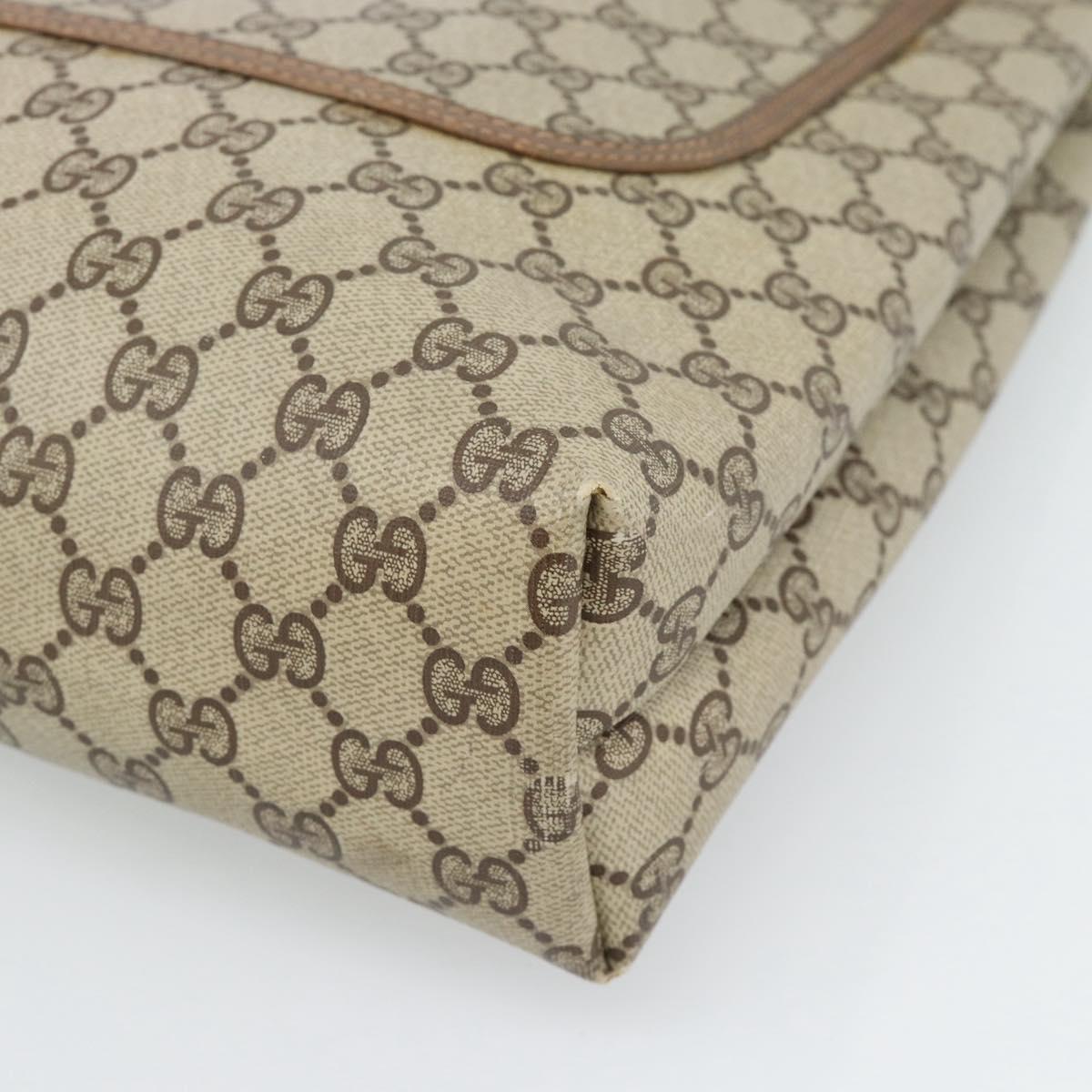 GUCCI GG Supreme Web Sherry Line Tote Bag PVC Beige Auth 187804 - Jerrillo image 9