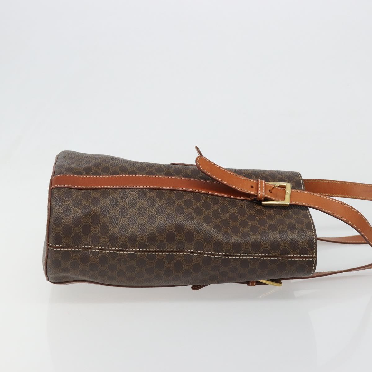 CELINE Macadam Canvas Tote Bag PVC Leather Brown gold Auth 187813 - Jerrillo image 4