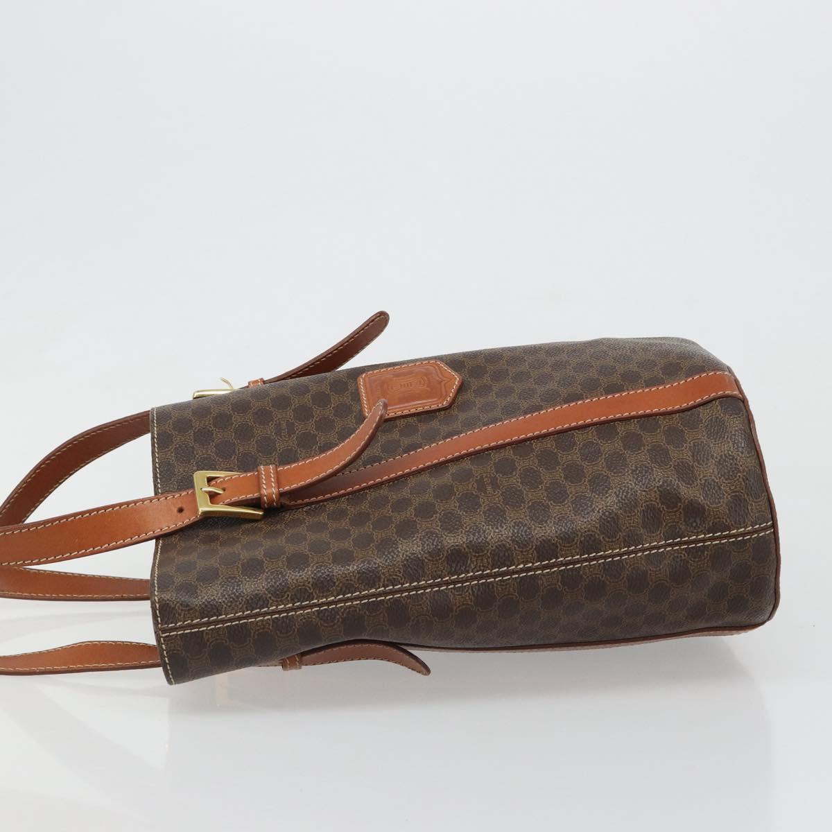 CELINE Macadam Canvas Tote Bag PVC Leather Brown gold Auth 187813 - Jerrillo image 5