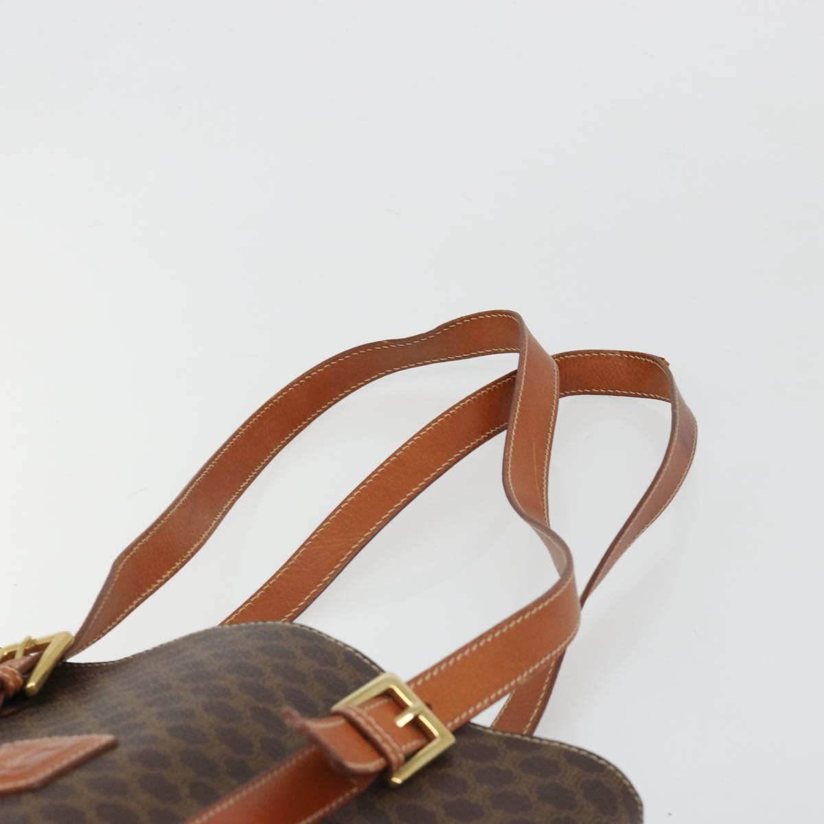 CELINE Macadam Canvas Tote Bag PVC Leather Brown gold Auth 187813 - Jerrillo image 8