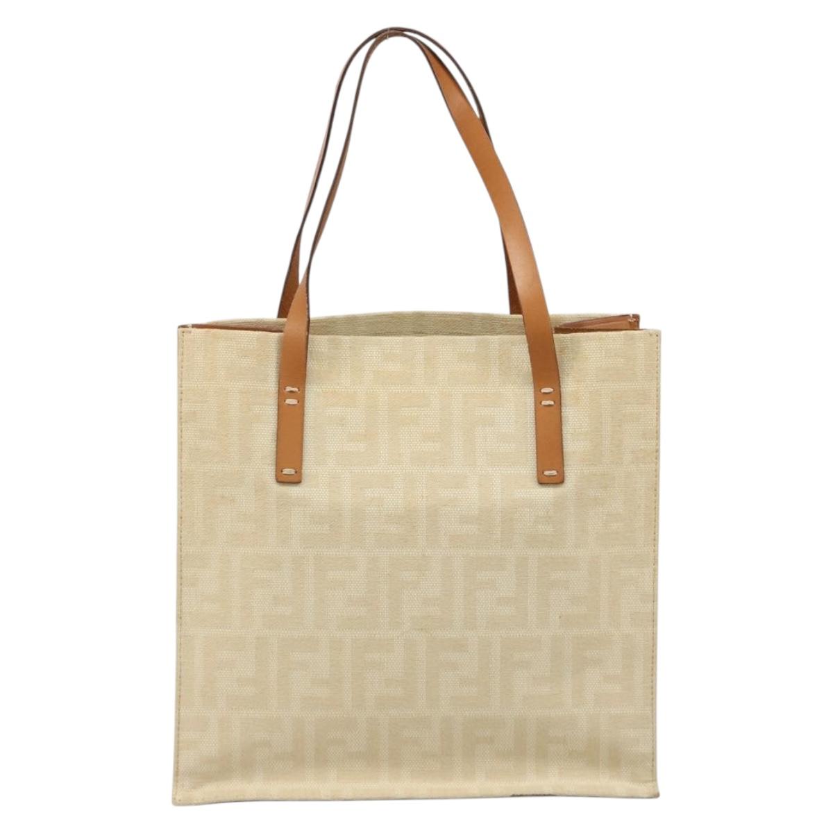 FENDI Zucca Canvas Tote Bag Beige Auth 187816 - Jerrillo image 2
