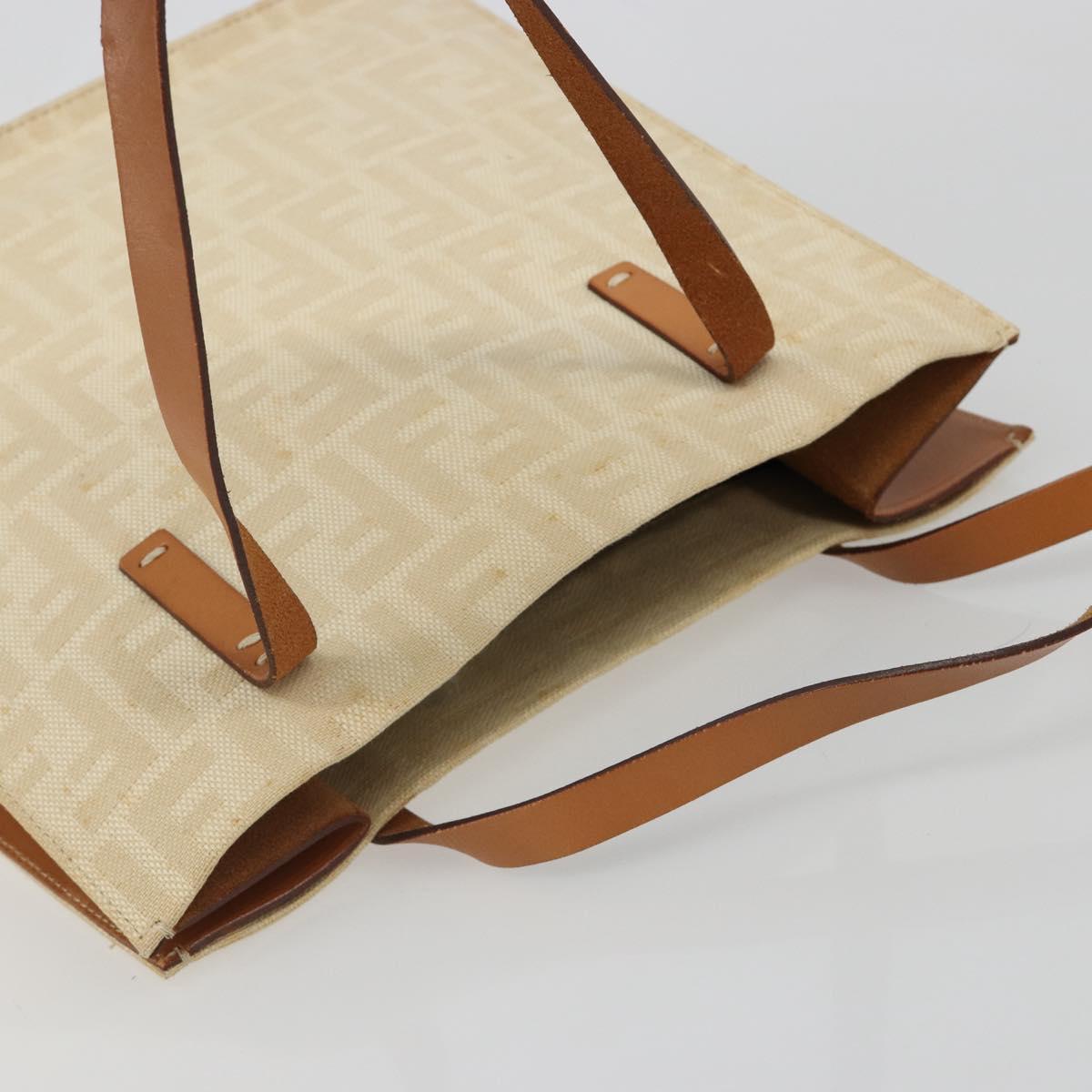 FENDI Zucca Canvas Tote Bag Beige Auth 187816 - Jerrillo image 6
