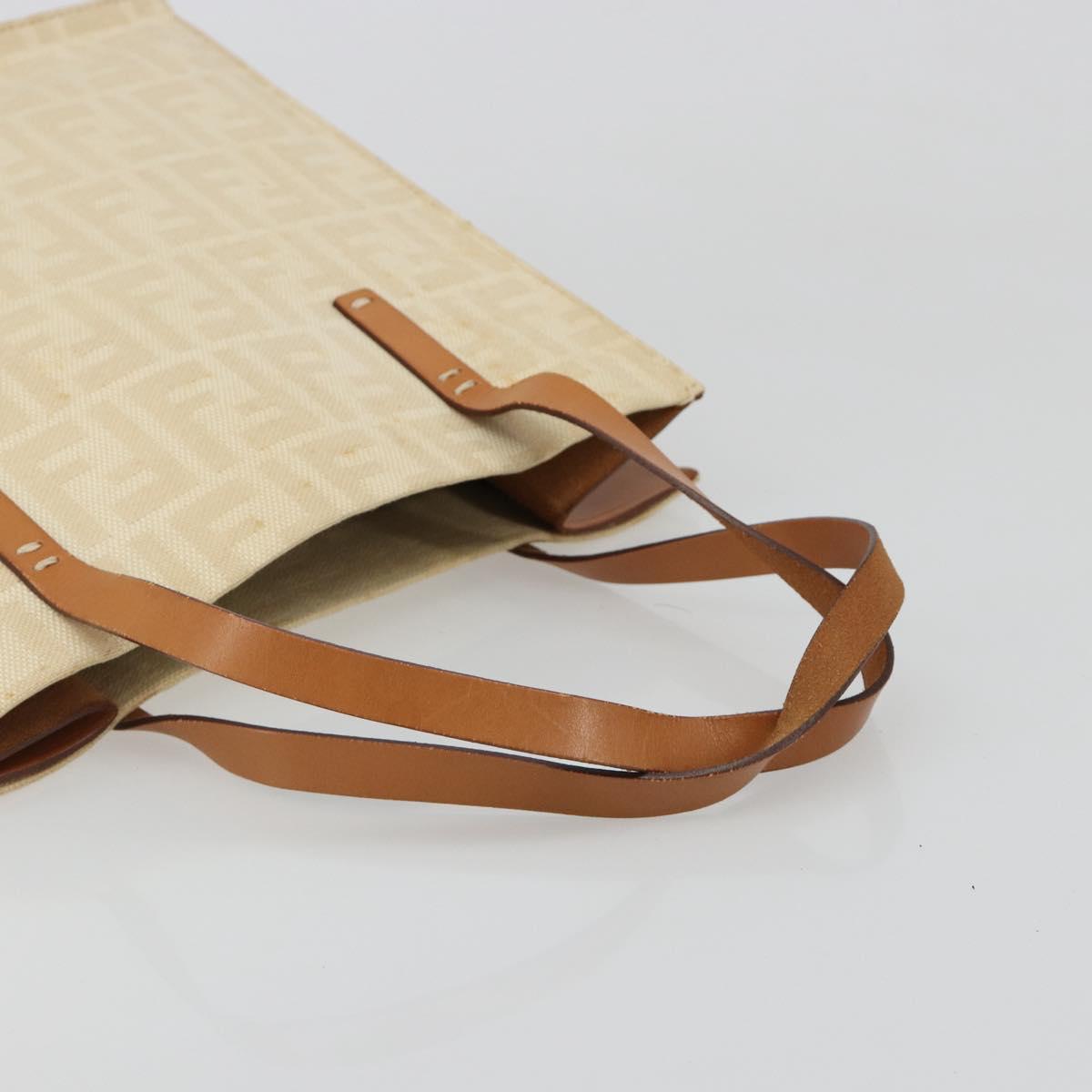 FENDI Zucca Canvas Tote Bag Beige Auth 187816 - Jerrillo image 7