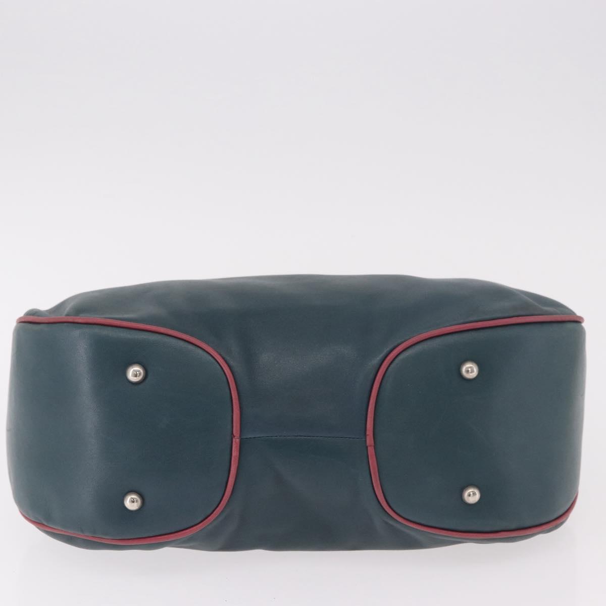 LOEWE Shoulder Bag Leather Green Silver Auth 187866A - Jerrillo image 5