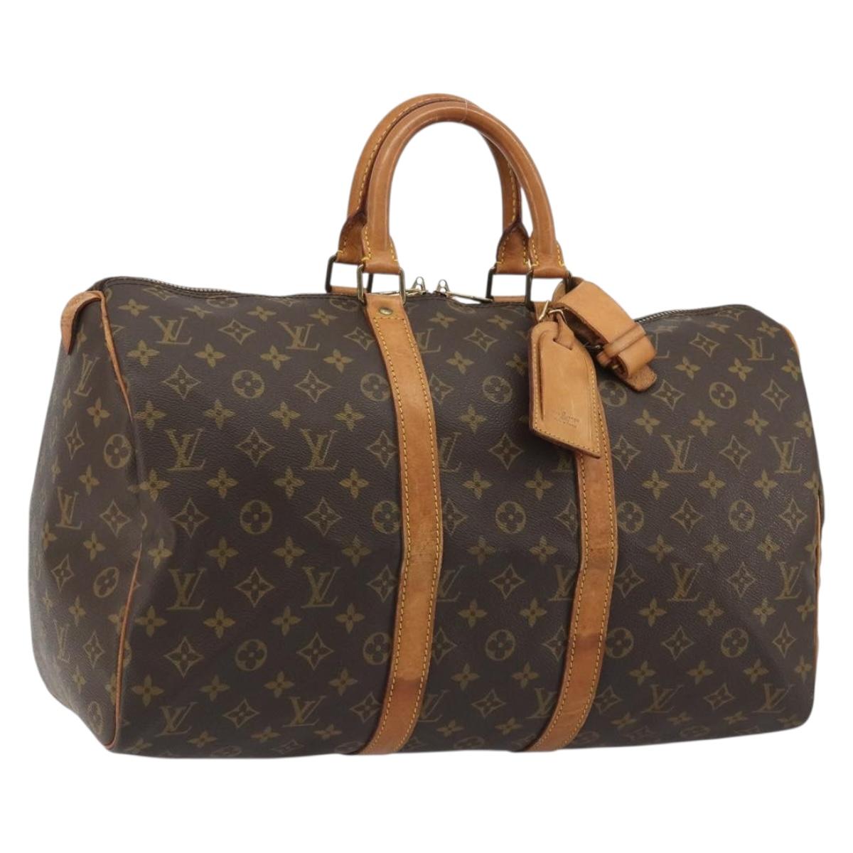 LOUIS VUITTON Monogram Keepall 45 Boston Bag M41428 LV Auth 187867A