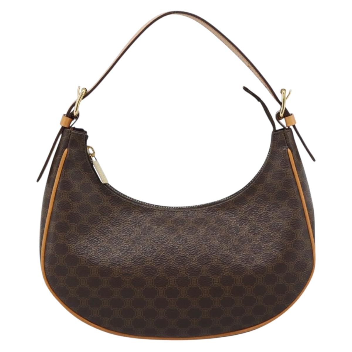 CELINE Macadam Canvas Hand Bag PVC Leather Brown Gold Auth 187973V - Jerrillo image 2