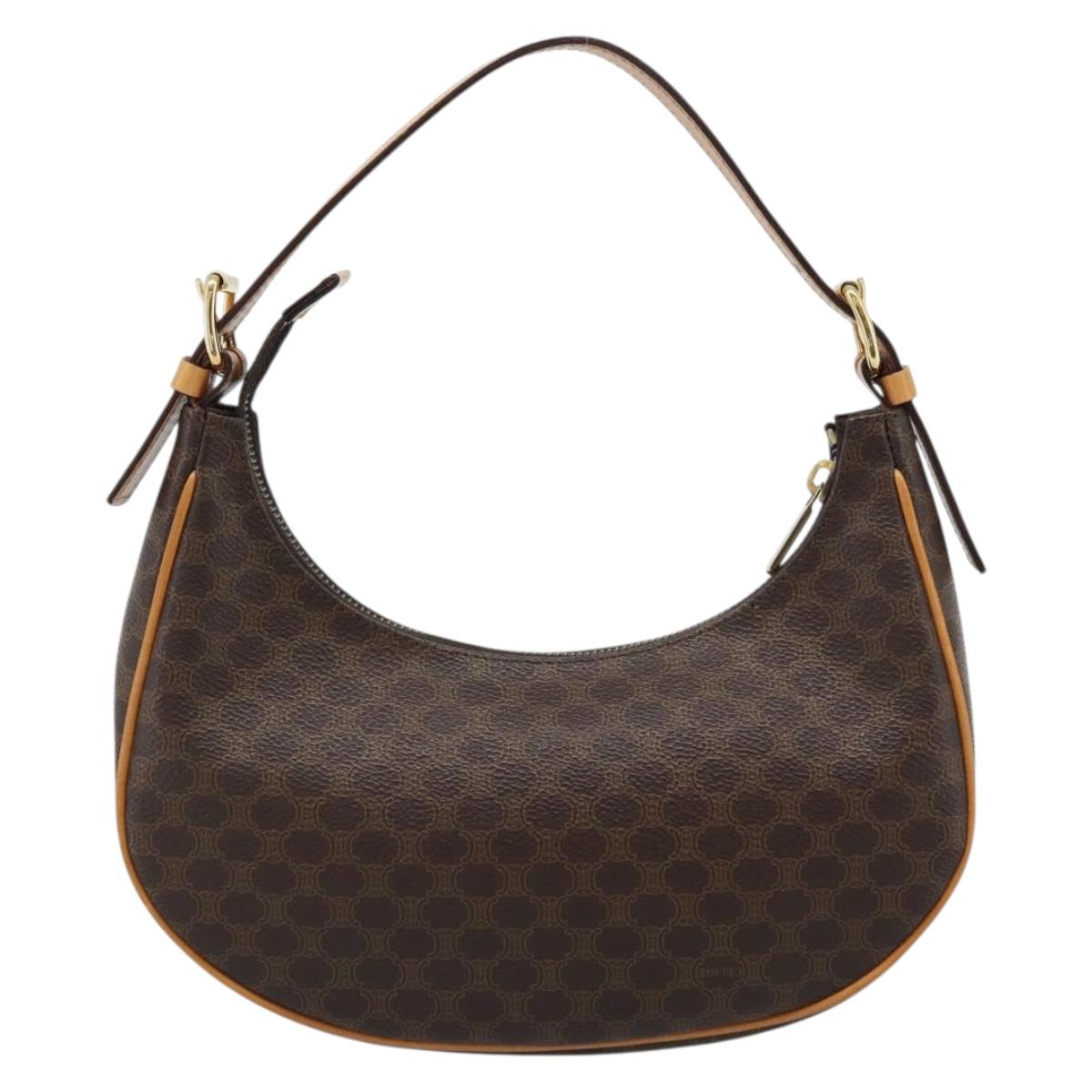 CELINE Macadam Canvas Hand Bag PVC Leather Brown Gold Auth 187973V - Jerrillo image 3