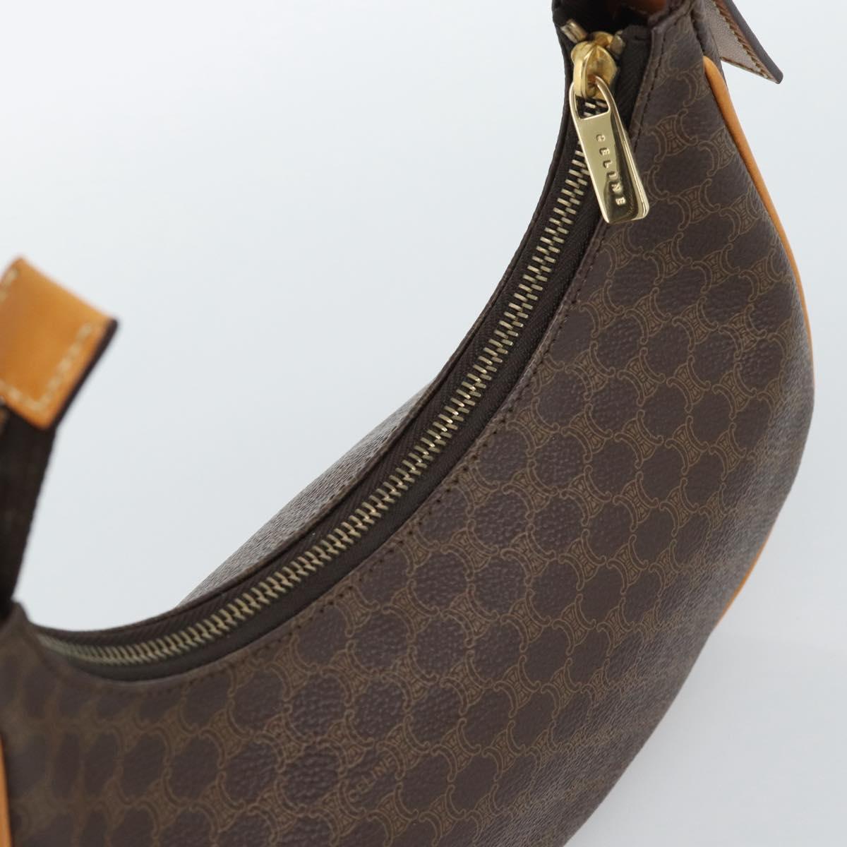 CELINE Macadam Canvas Hand Bag PVC Leather Brown Gold Auth 187973V - Jerrillo image 6