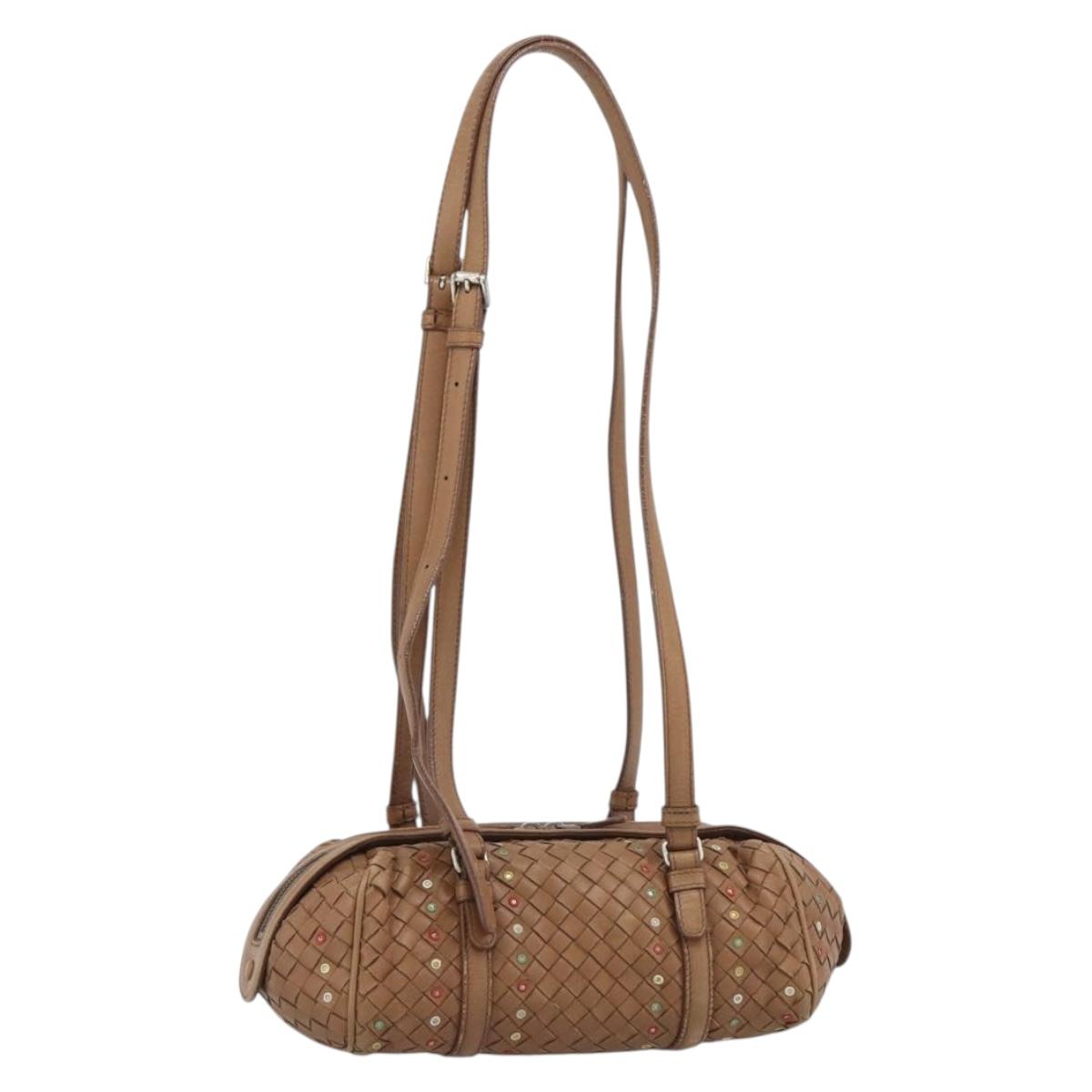 BOTTEGA VENETA INTRECCIATO Shoulder Bag Leather Brown Auth 188068A - Jerrillo