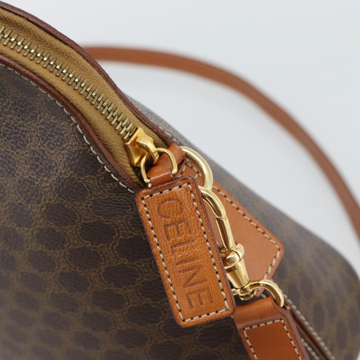 CELINE Macadam Canvas Hand Bag PVC Leather 2way Brown Gold Auth 188224SAV - Jerrillo image 10
