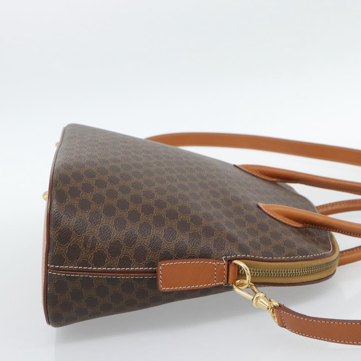 CELINE Macadam Canvas Hand Bag PVC Leather 2way Brown Gold Auth 188224SAV - Jerrillo image 5