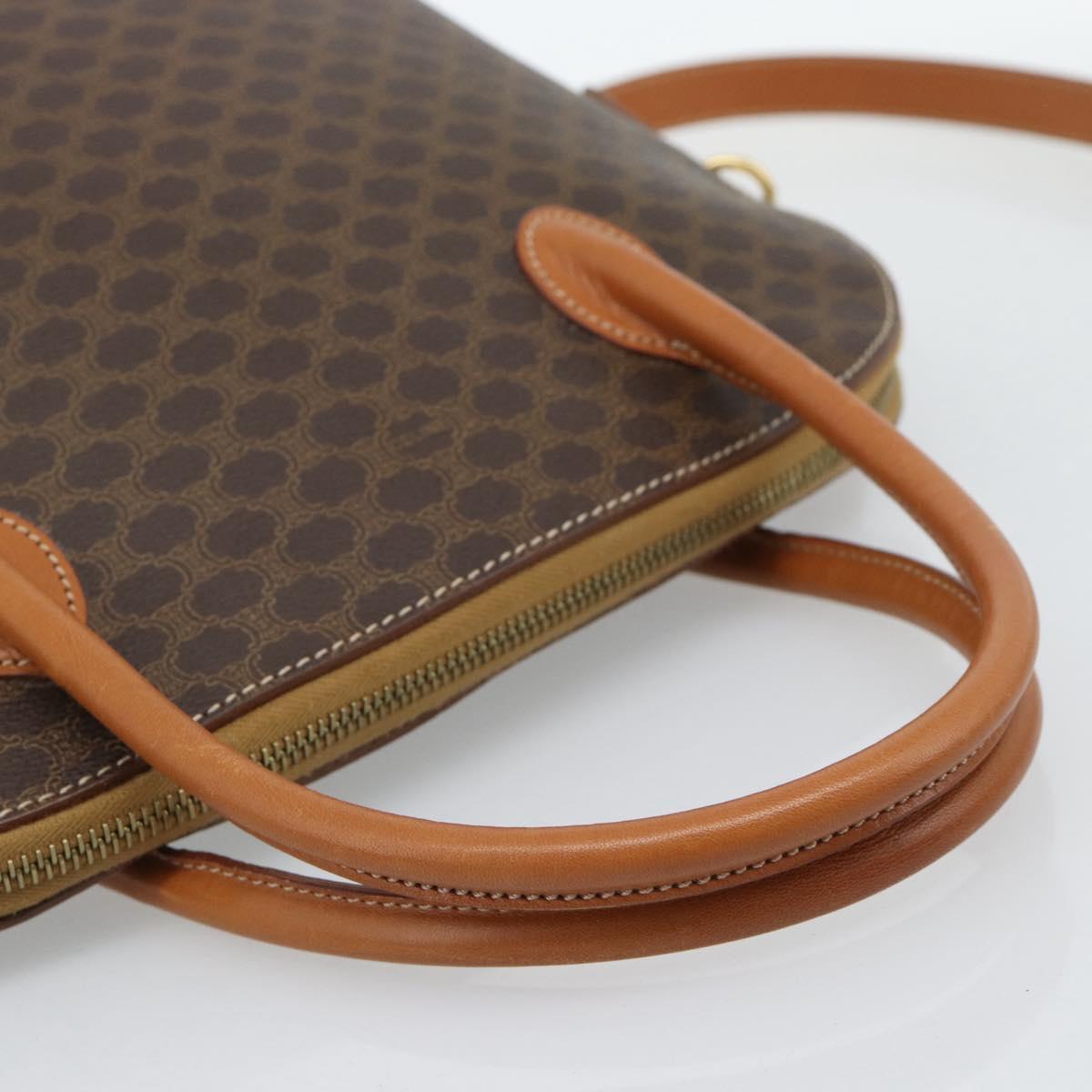CELINE Macadam Canvas Hand Bag PVC Leather 2way Brown Gold Auth 188224SAV - Jerrillo image 8