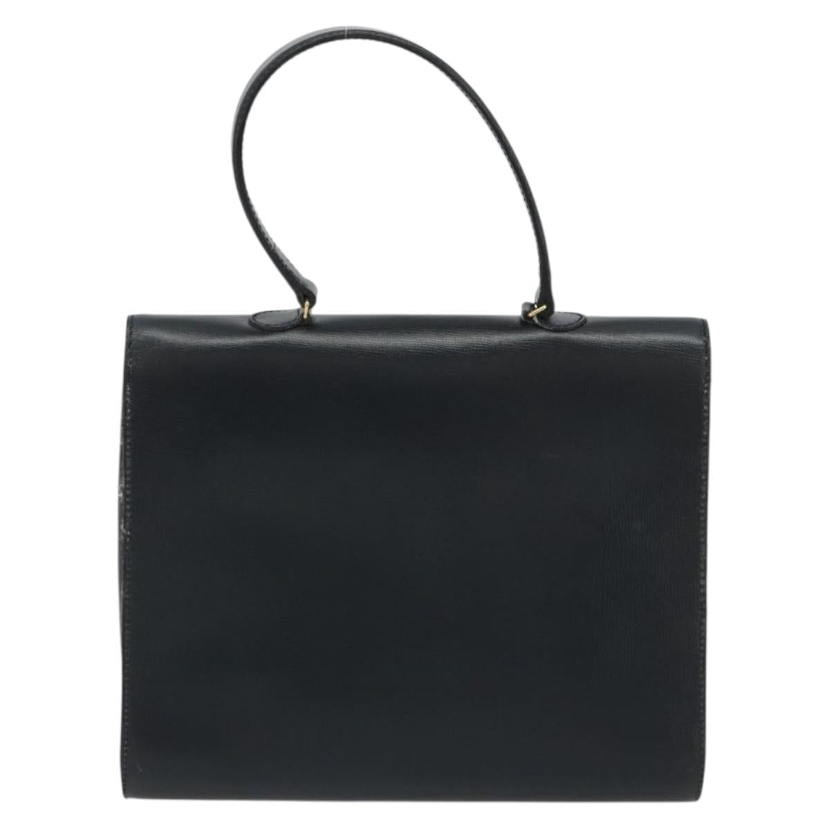Christian Dior Hand Bag Leather Navy Gold Auth 188236A - Jerrillo image 2