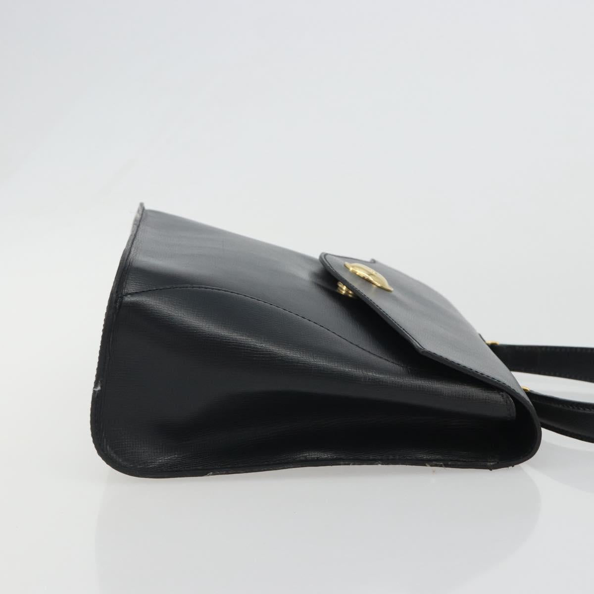 Christian Dior Hand Bag Leather Navy Gold Auth 188236A - Jerrillo image 3