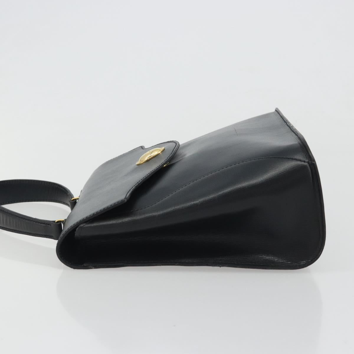 Christian Dior Hand Bag Leather Navy Gold Auth 188236A - Jerrillo image 4