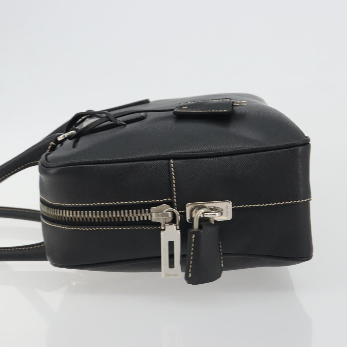 Borsa tote PRADA in pelle Saffiano nera e argento, autenticazione 188279SAV - Jerrillo image 5
