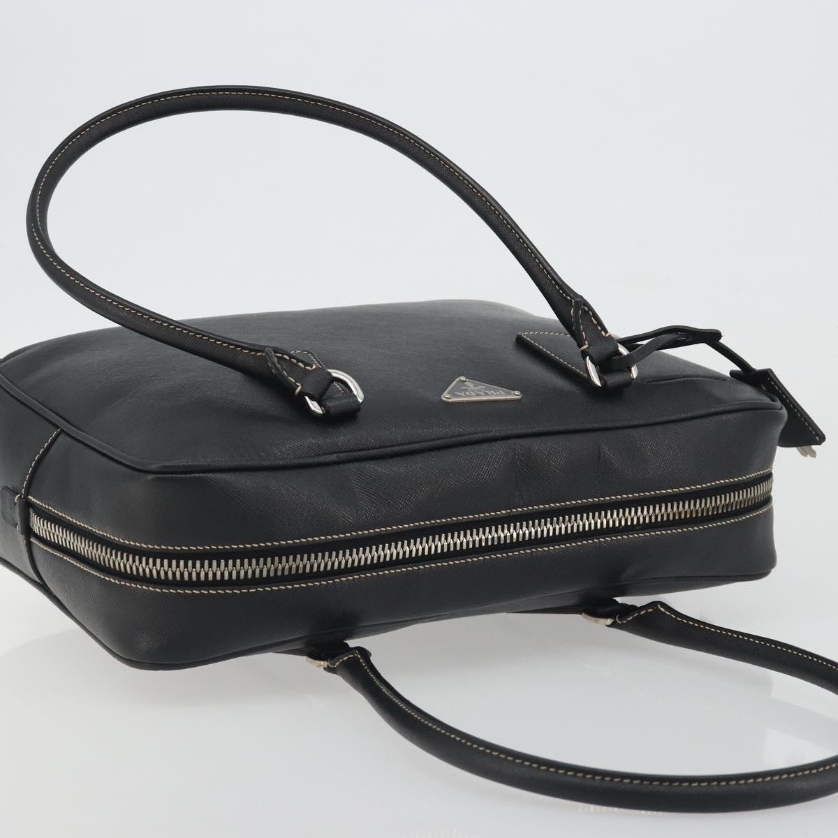 Borsa tote PRADA in pelle Saffiano nera e argento, autenticazione 188279SAV - Jerrillo image 6