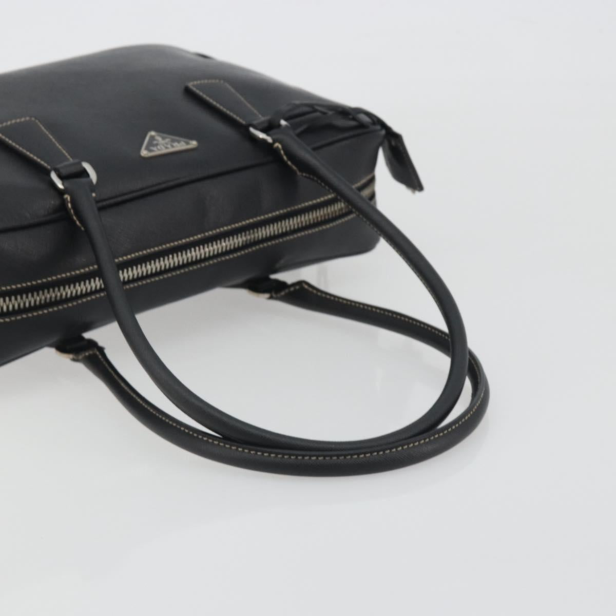 Borsa tote PRADA in pelle Saffiano nera e argento, autenticazione 188279SAV - Jerrillo image 7