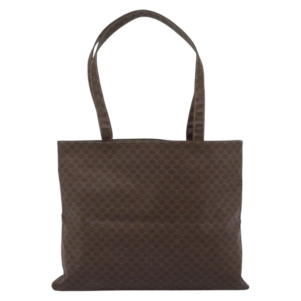 CELINE Macadam Canvas Tote Bag PVC Leather Brown gold Auth 188332A - Jerrillo image 2