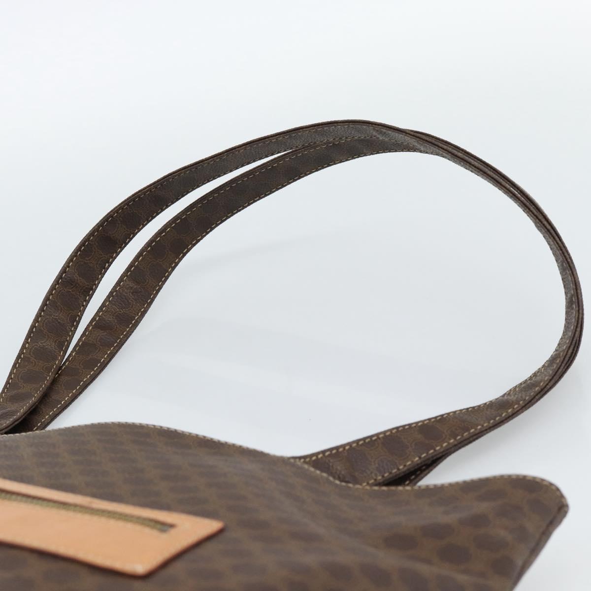 CELINE Macadam Canvas Tote Bag PVC Leather Brown gold Auth 188332A - Jerrillo image 8