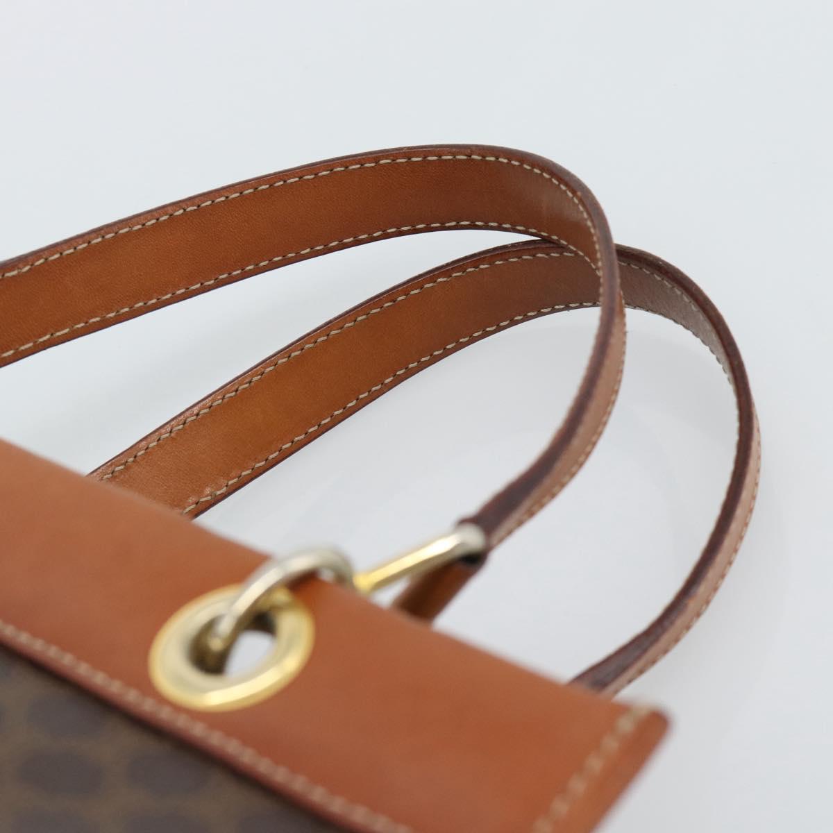 CELINE Macadam Canvas Hand Bag PVC Leather Brown Gold Auth 188353A - Jerrillo image 8