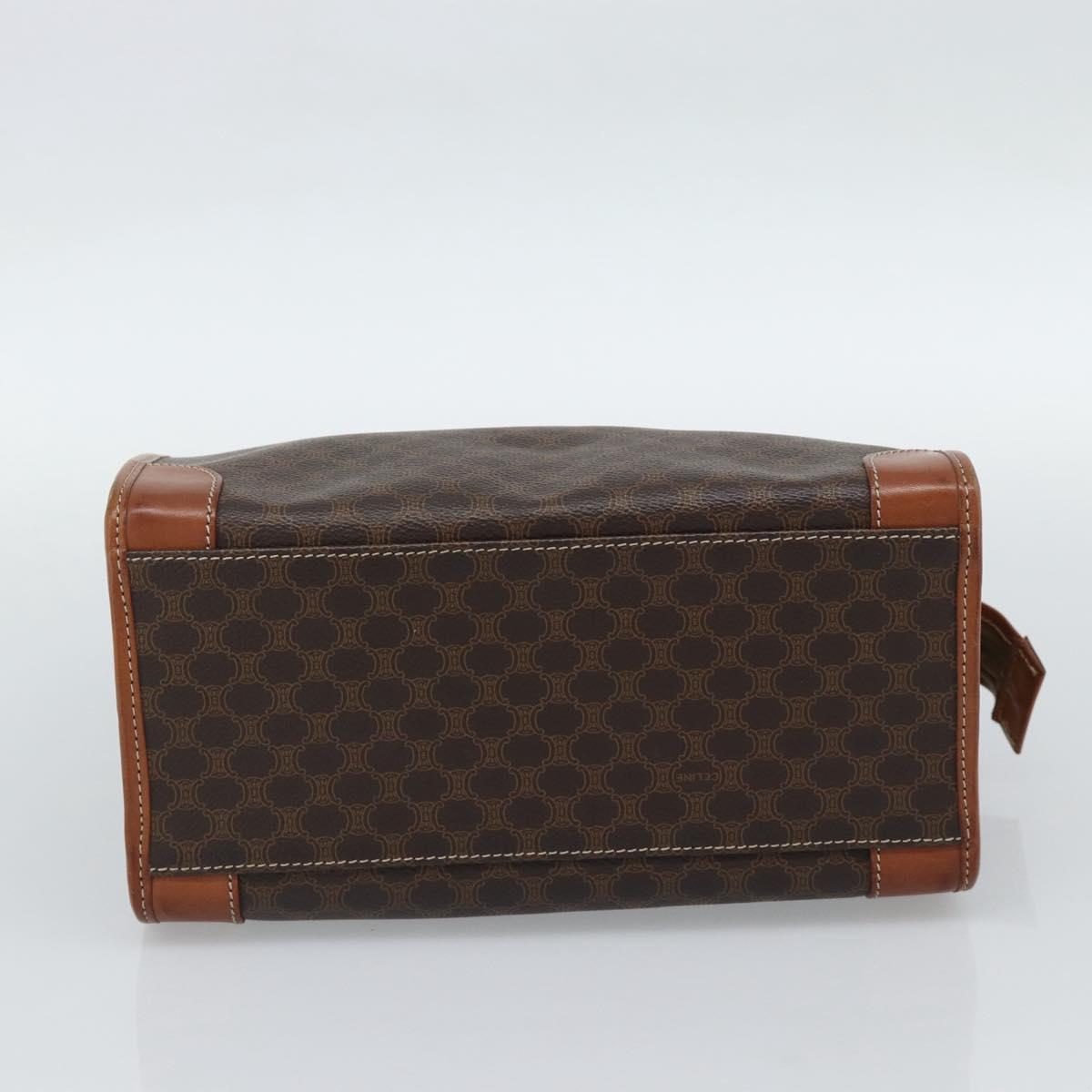CELINE Macadam Canvas Hand Bag PVC Leather Brown Gold Auth 188353A - Jerrillo image 5