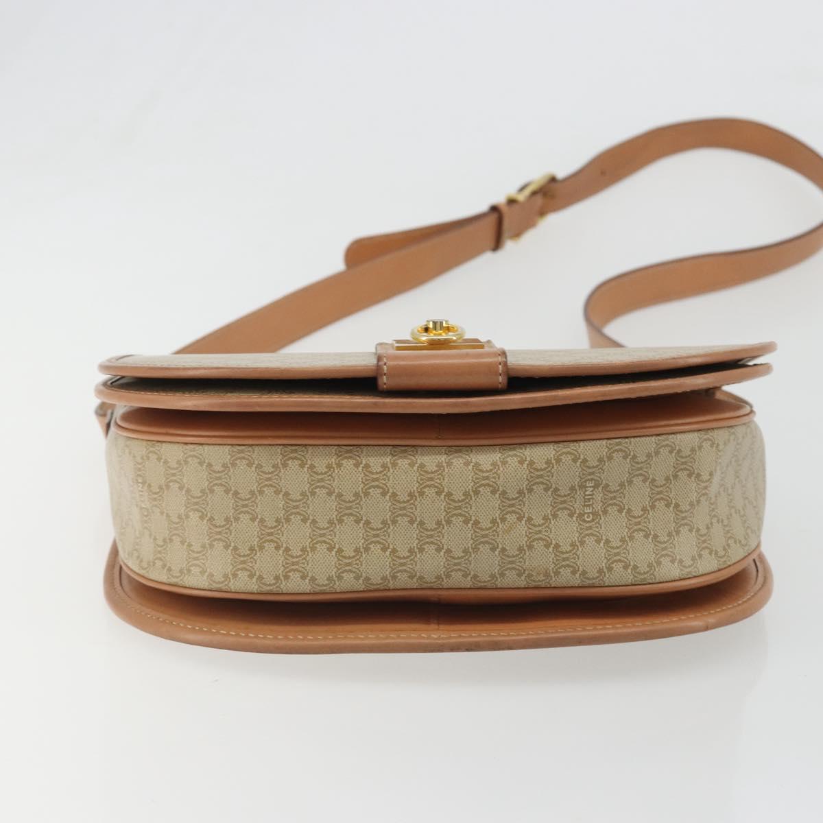 CELINE Macadam Canvas Shoulder Bag PVC Beige Gold Auth 188375A - Jerrillo image 5
