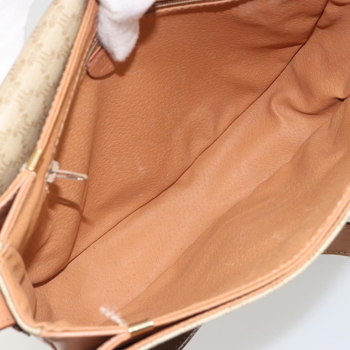 CELINE Macadam Canvas Shoulder Bag PVC Beige Gold Auth 188375A - Jerrillo image 10