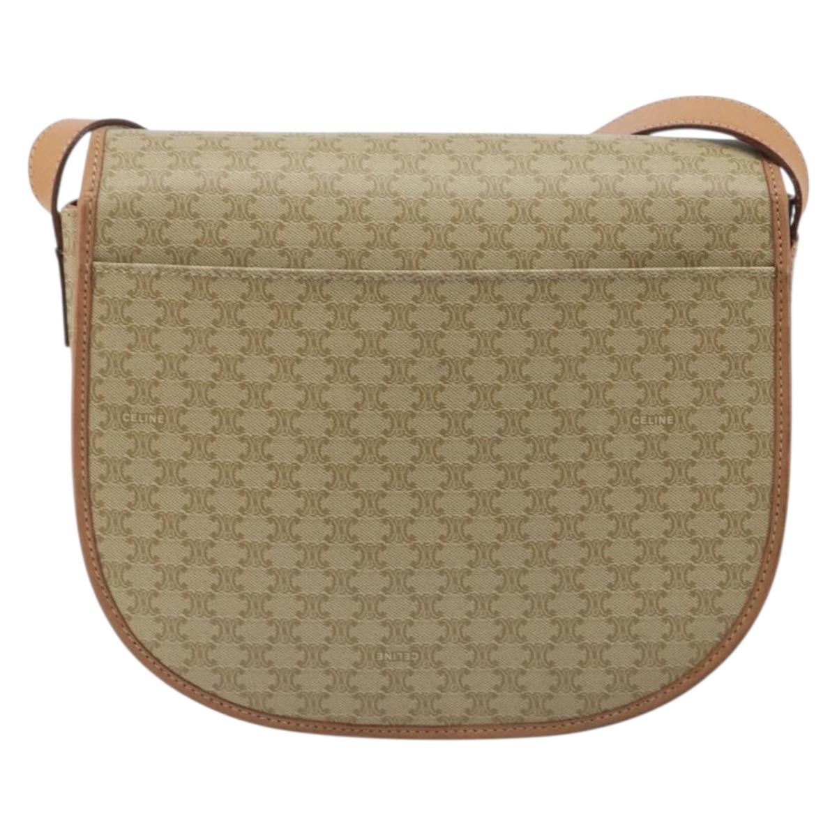 CELINE Macadam Canvas Shoulder Bag PVC Beige Gold Auth 188375A - Jerrillo image 2
