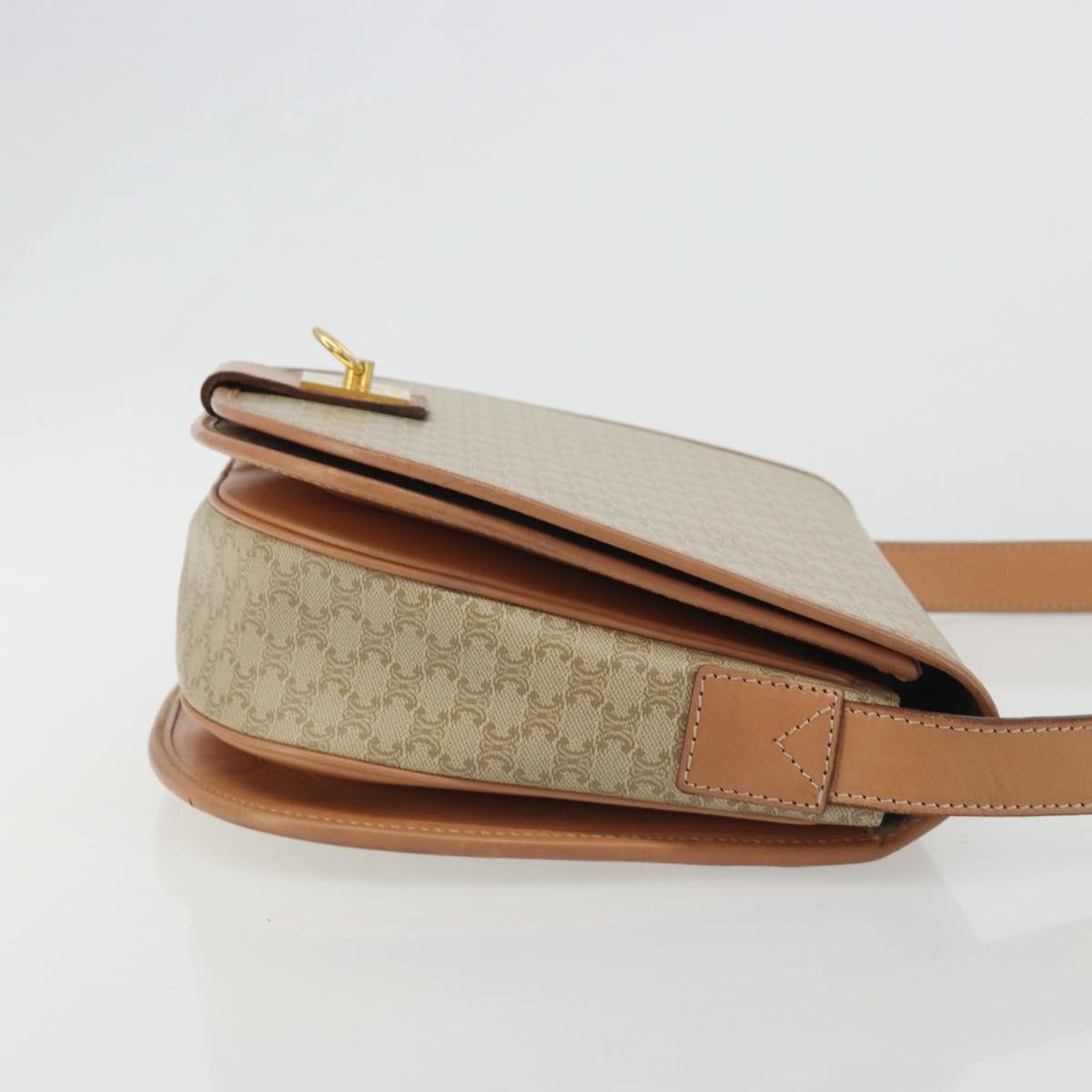 CELINE Macadam Canvas Shoulder Bag PVC Beige Gold Auth 188375A - Jerrillo image 3