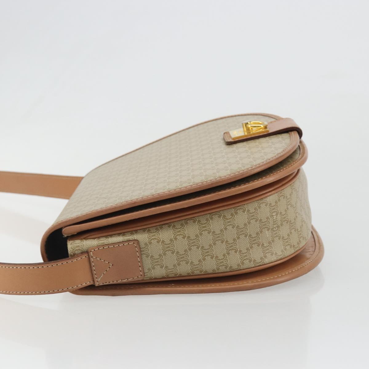 CELINE Macadam Canvas Shoulder Bag PVC Beige Gold Auth 188375A - Jerrillo image 4