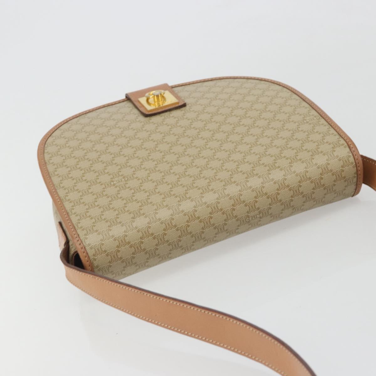 CELINE Macadam Canvas Shoulder Bag PVC Beige Gold Auth 188375A - Jerrillo image 6