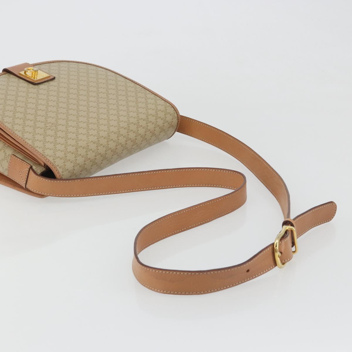 CELINE Macadam Canvas Shoulder Bag PVC Beige Gold Auth 188375A - Jerrillo image 7