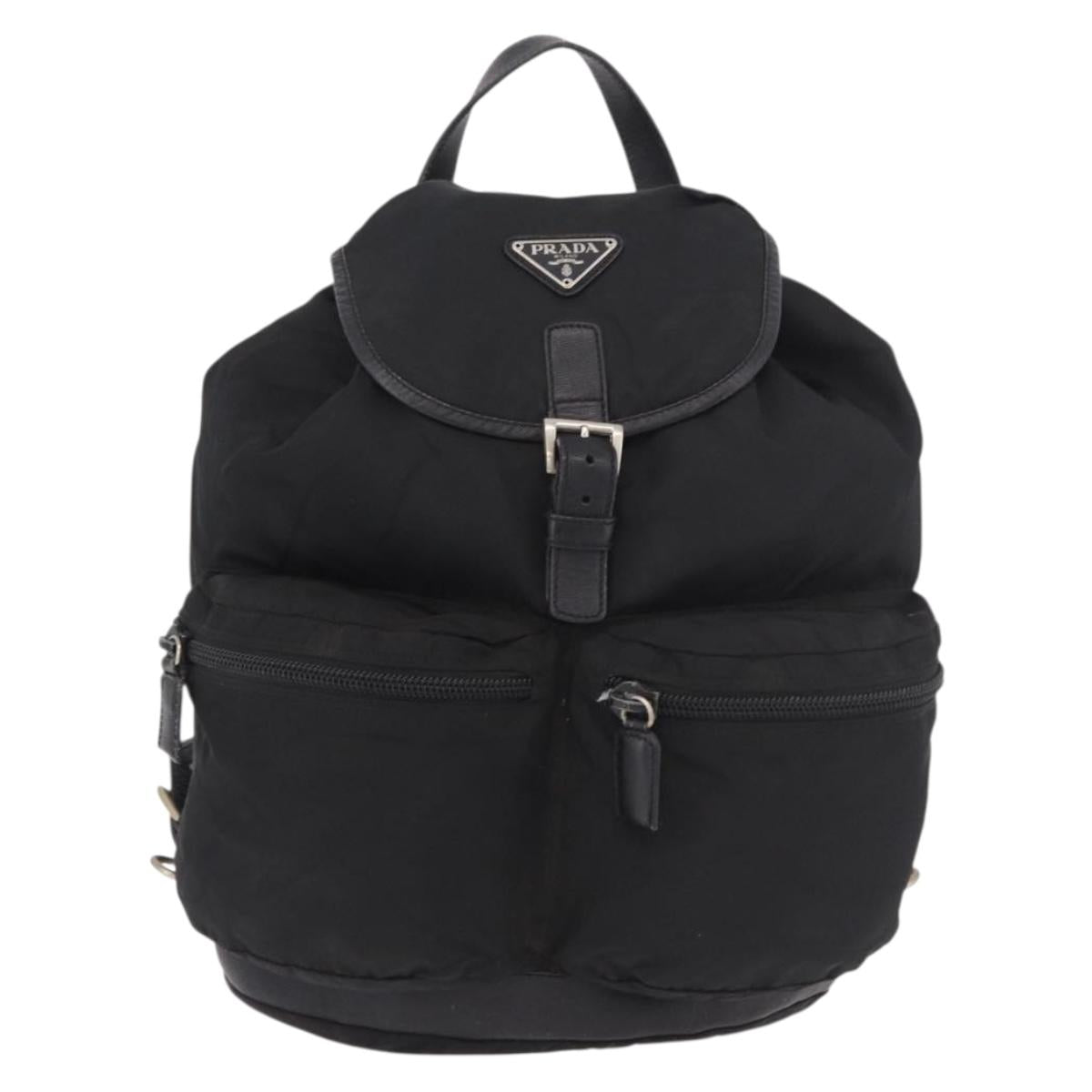 PRADA Backpack Nylon Black Silver Auth 188443 - Jerrillo image 2