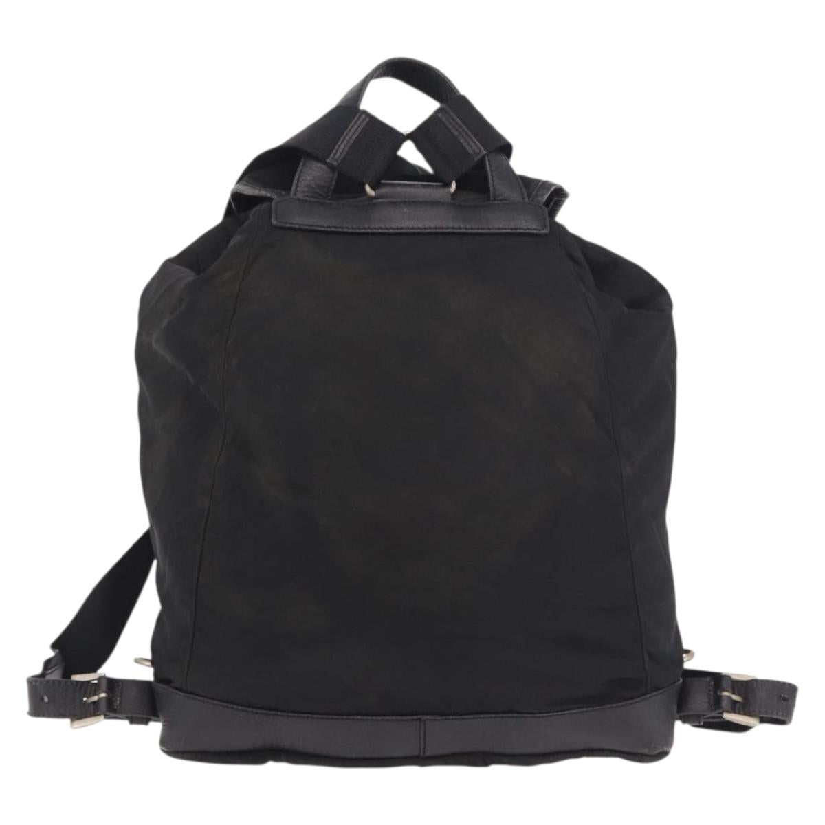 PRADA Backpack Nylon Black Silver Auth 188443 - Jerrillo image 3