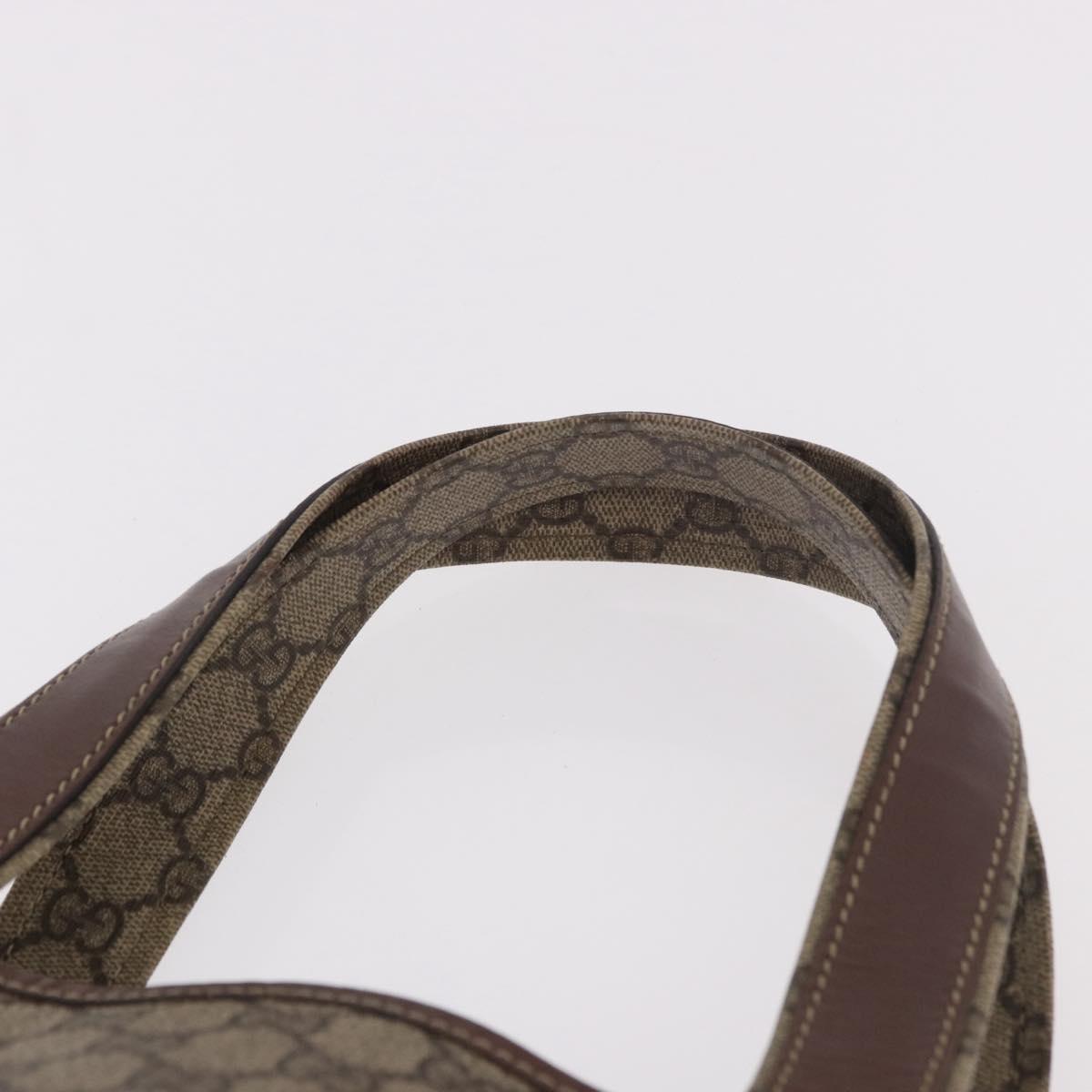 GUCCI GG Supreme Web Sherry Line Tote Bag PVC Beige Gold 211134 Auth 188490 - Jerrillo image 10