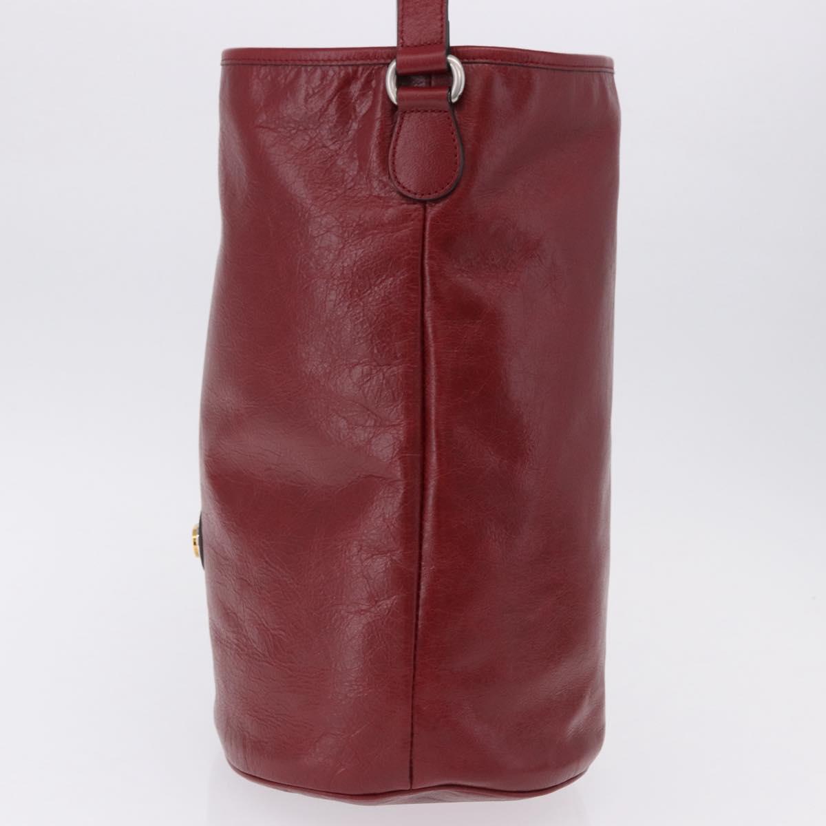 GUCCI Shoulder Bag Leather Red Silver 598086 Auth 188541V - Jerrillo image 3